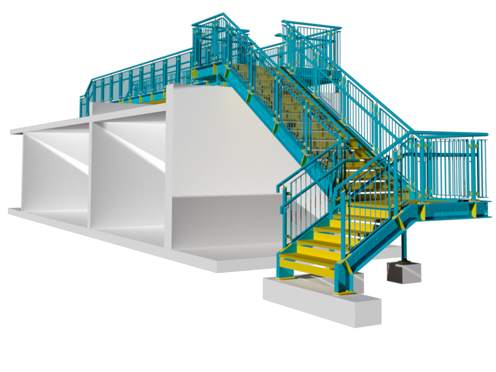 CADPROM Konstruktionsbüro in Neuss: Stahlbaukonstruktion, Treppen, Balkonanlagen, Industriehallen, Übergänge, Glasgeländer, Rampen, Bühnen